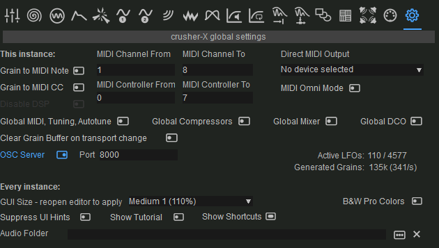 Grain Controlled MIDI (GCM)